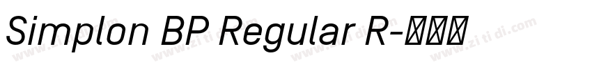 Simplon BP Regular R字体转换